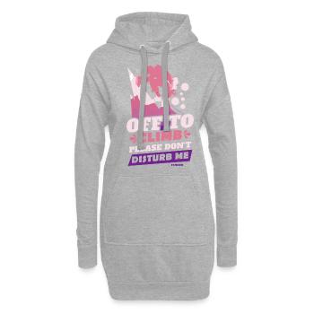 Klettern Berg Alpen Natur Klettersport Geschenk - Hoodie-Kleid - Grau meliert - Vorne