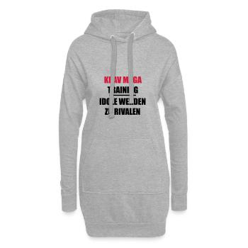 Krav Maga - Hoodie-Kleid - Grau meliert - Vorne