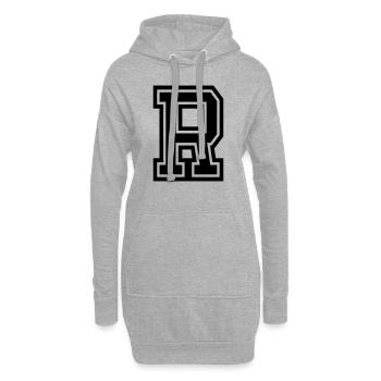 R - Hoodie-Kleid - Grau meliert - Vorne
