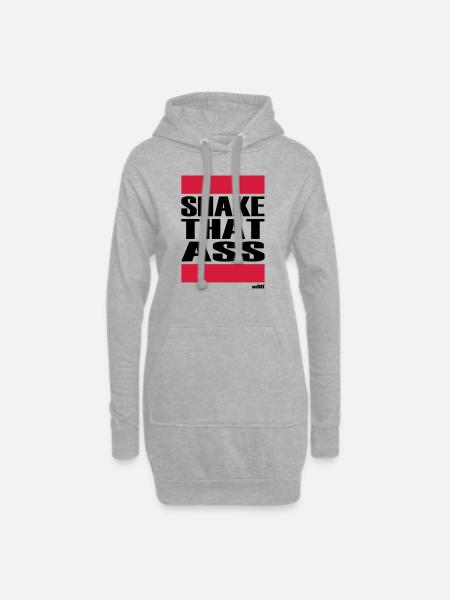 SHAKE THAT ASS - Hoodie-Kleid - Grau meliert