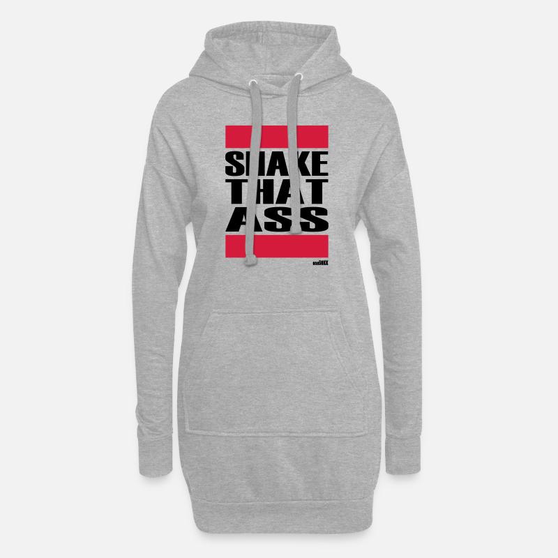 SHAKE THAT ASS - Hoodie-Kleid - Grau meliert