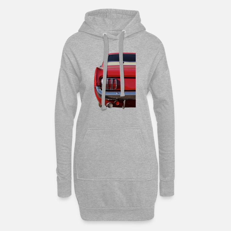 Sixties- back - Hoodie-Kleid - Grau meliert