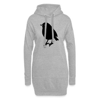 Vogel Bird Geschenk Geschenkidee - Hoodie-Kleid - Grau meliert - Vorne