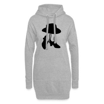 schuhmithut4 - Hoodie-Kleid - Grau meliert - Vorne
