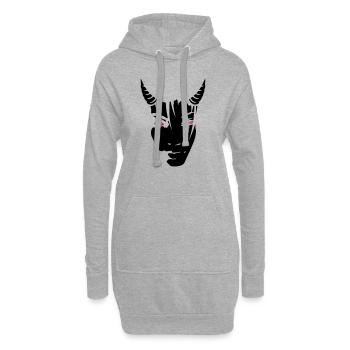 Devil Girl - Sweat-shirt à capuche long Femme - gris chiné - Devant