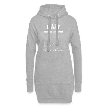 L'art d empiler les pierres - Sweat-shirt à capuche long Femme - gris chiné - Devant