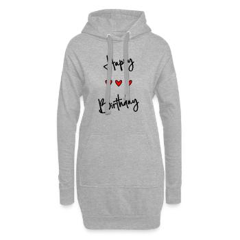 JAHRESTAG. ALLES GUTE ZUM GEBURTSTAG!. ALLES GUTE ZUM GEBURTSTAG!. - Hoodie-Kleid - Grau meliert - Vorne