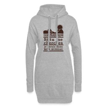 Humour Tracteur Cadeau homme femme Agriculteur - Sweat-shirt à capuche long Femme - gris chiné - Devant
