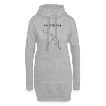 Sagittaire - Sweat-shirt à capuche long Femme - gris chiné - Devant