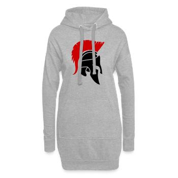 Guerrier de Sparte - Sweat-shirt à capuche long Femme - gris chiné - Devant
