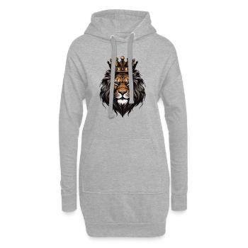 Löwe Krone - Hoodie-Kleid - Grau meliert - Vorne
