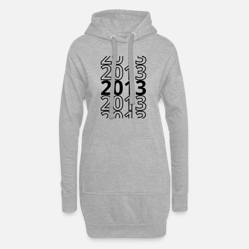 2013 2013 2013 - Hoodie-Kleid - Grau meliert