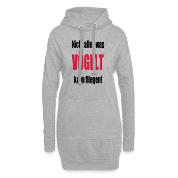 vögeln - Hoodie-Kleid - Grau meliert - Vorne