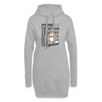 Ich bin Shetland - Blue Merle Tricolor EN - Hoodie-Kleid - Grau meliert - Vorne