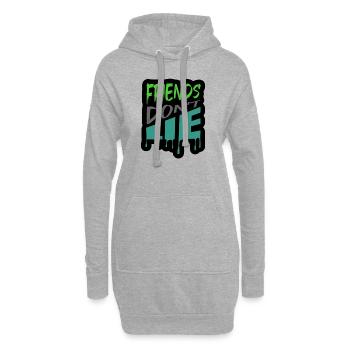 Freunde lügen nicht - Hoodie-Kleid - Grau meliert - Vorne