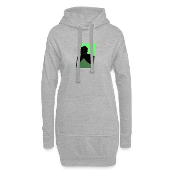 Bras de fer Bras de fer Développé couché - Sweat-shirt à capuche long Femme - gris chiné - Devant