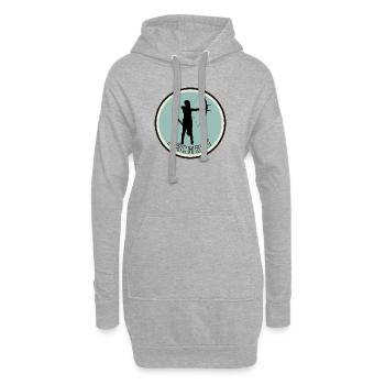 Bogenschießen Bogenschütze - Hoodie-Kleid - Grau meliert - Vorne