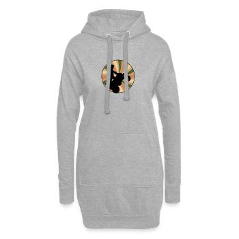 Cascadeur Quad - Sweat-shirt à capuche long Femme - gris chiné - Devant