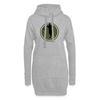 Frisbee Discgolfspieler Frisbee - Hoodie-Kleid - Grau meliert - Vorne