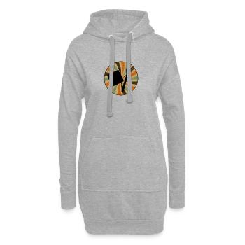 Backwaren Kuchen Cupcake - Hoodie-Kleid - Grau meliert - Vorne