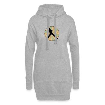 Dodgeballteam Dodgeballspieler Ballsport - Hoodie-Kleid - Grau meliert - Vorne