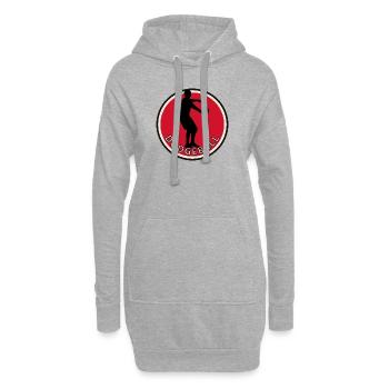 Équipe de ballon-chasseur de sports de balle - Sweat-shirt à capuche long Femme - gris chiné - Devant
