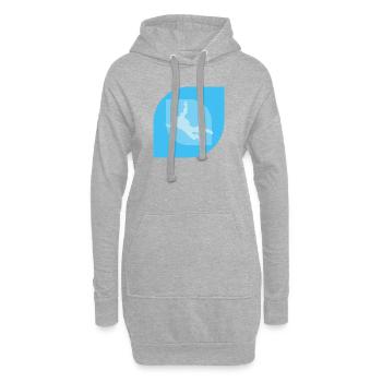 Fallschirmspringen Flugsport Paragliding - Hoodie-Kleid - Grau meliert - Vorne
