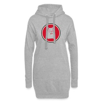 Souris rongeur - Sweat-shirt à capuche long Femme - gris chiné - Devant