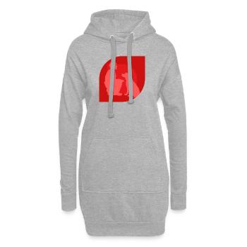 Hundetrainer Hundetraining - Hoodie-Kleid - Grau meliert - Vorne