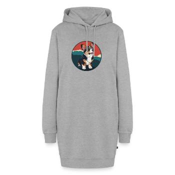 Chien Amoureux des chiens Sport canin - Sweat-shirt à capuche long Femme - gris chiné - Devant