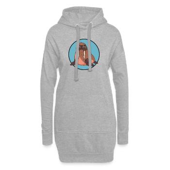 Walross Alaska - Hoodie-Kleid - Grau meliert - Vorne
