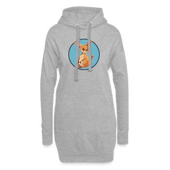 Kaenguru Aussie Koala - Hoodie-Kleid - Grau meliert - Vorne