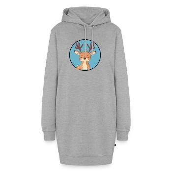 Deer Antlers Deer Forest Dwellers - Hoodie Dress - heather grey - Front