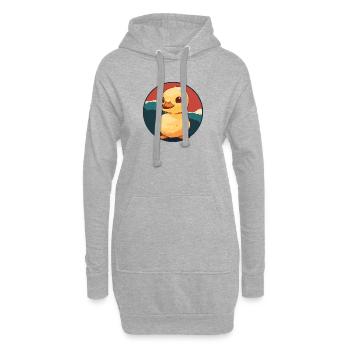 Caneton Coin, Bec - Sweat-shirt à capuche long Femme - gris chiné - Devant