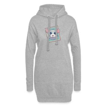 Mäuse Nagetier Maus - Hoodie-Kleid - Grau meliert - Vorne