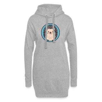 Igel Stachelig - Hoodie-Kleid - Grau meliert - Vorne