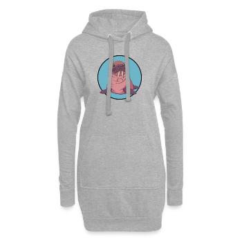 Walross Meeresbewohner Alaska - Hoodie-Kleid - Grau meliert - Vorne
