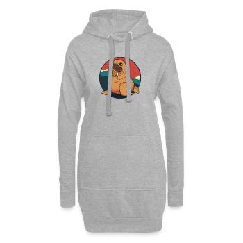 Morse Lion de mer Arctique - Sweat-shirt à capuche long Femme - gris chiné - Devant