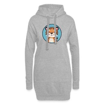 Tiger Luchs - Hoodie-Kleid - Grau meliert - Vorne