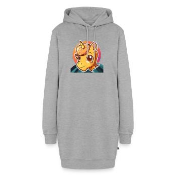 Licorne Licornes Cheval - Sweat-shirt à capuche long Femme - gris chiné - Devant