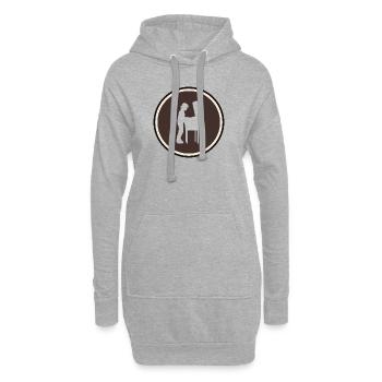 Pinball Zocker - Hoodie-Kleid - Grau meliert - Vorne