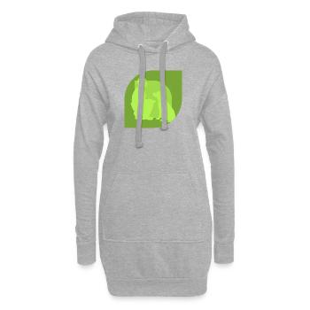 Hundetrainer Hundeschule Hundetraining - Hoodie-Kleid - Grau meliert - Vorne