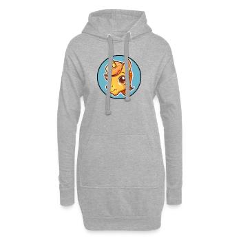 Einhorn Einhörner - Hoodie-Kleid - Grau meliert - Vorne