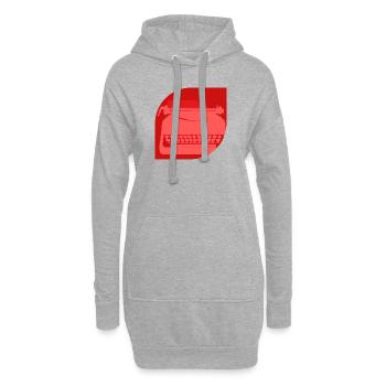 Rugby Sport - Hoodie-Kleid - Grau meliert - Vorne