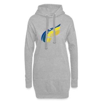 Eau d’aquarium - Sweat-shirt à capuche long Femme - gris chiné - Devant