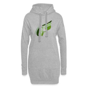 Friseur Schere Kamm - Hoodie-Kleid - Grau meliert - Vorne