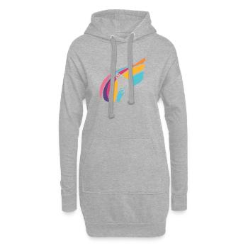 Frosch Quak Quark - Hoodie-Kleid - Grau meliert - Vorne