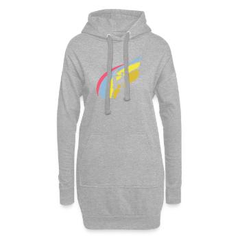 Friseur Frisieren Kamm - Hoodie-Kleid - Grau meliert - Vorne