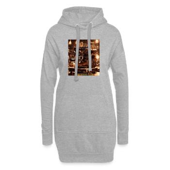 Espresso Life - Hoodie Dress - heather grey - Front