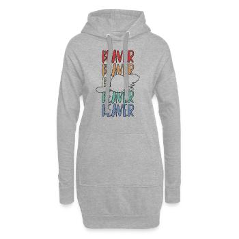 Biber - Hoodie-Kleid - Grau meliert - Vorne